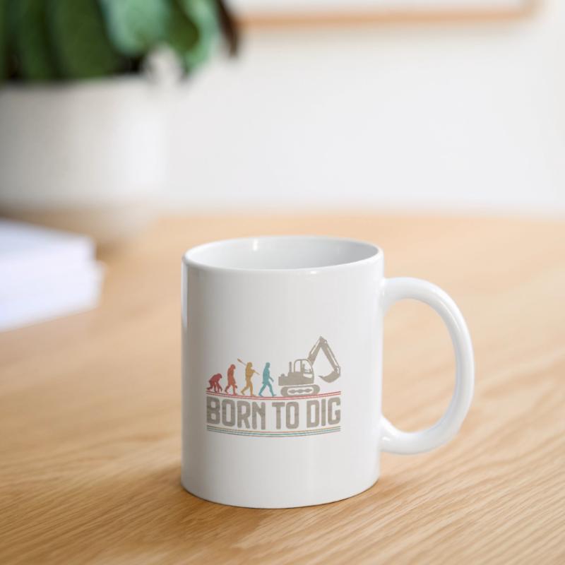 Born to Dig Evolution Excavator Operator Mug
