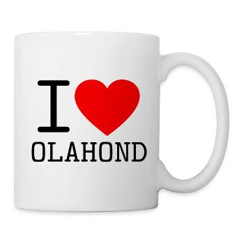 I love Olahond Österreich Wiener Dialekt - Tasse - Weiß - Rechts