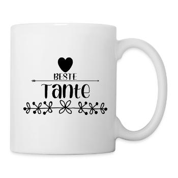 Beste Tante - Tasse - Weiß - Rechts