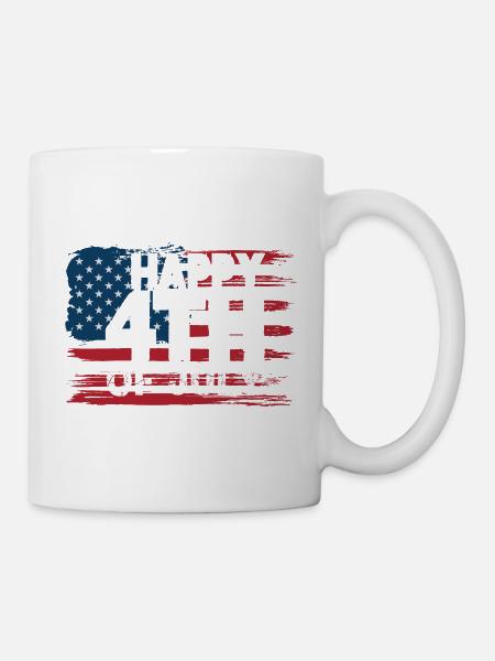 4.July - Independence day - Tasse - Weiß