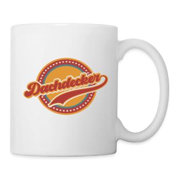 Dachdecker Dachdecken Handwerker Beruf Vintage - Tasse - Weiß - Rechts