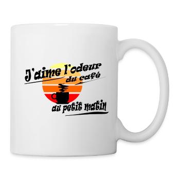 T-shirt café mug Café au petit matin - Mug blanc - blanc - Droite