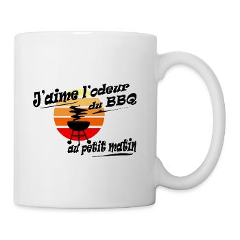 BBQ au petit matin - Mug blanc - blanc - Droite
