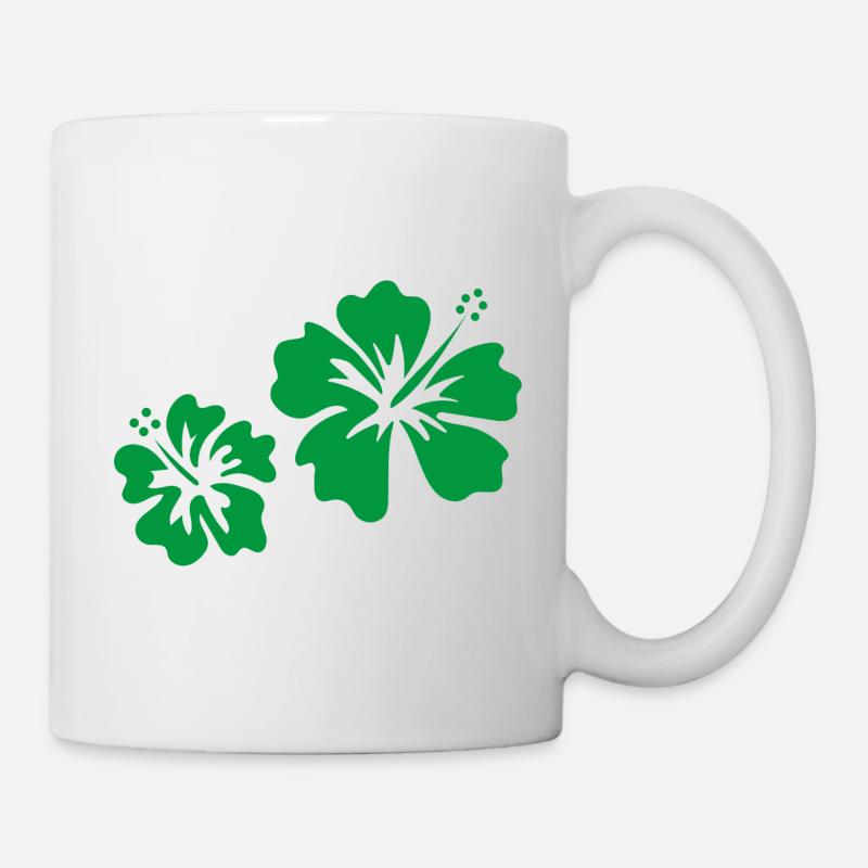 Hibiscus vert - Mug blanc - blanc