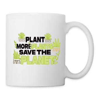 Planter plus de plantes sauver la planète - Mug blanc - blanc - Droite