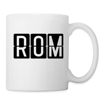 Panneau de l’aéroport de Rome - Mug blanc - blanc - Droite