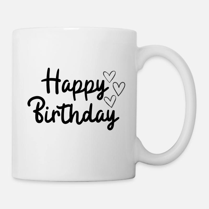 Happy birthday - Tasse - Weiß