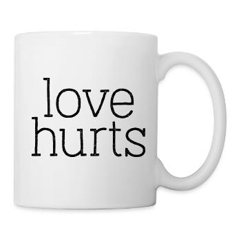 love hurts love font funny saying - Mug - white - Right