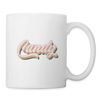 Candy Schriftzug Retro - Tasse - Weiß - Rechts