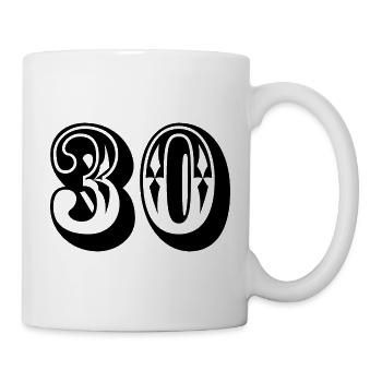 30 ans Numéro 30 Anniversaire - Mug blanc - blanc - Droite