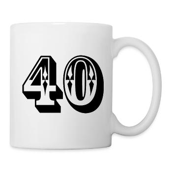 40 ans Numéro 40 Anniversaire - Mug blanc - blanc - Droite