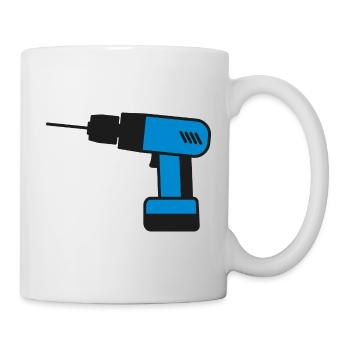 Cordless Screwdriver Tools Drill - Mug - white - Right