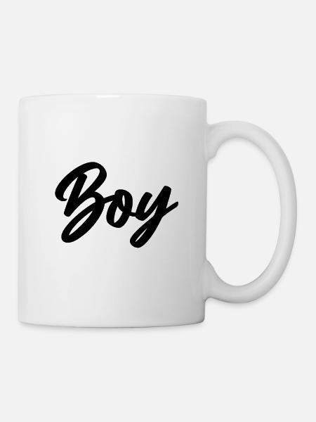 Boy - Lettering - Mug - white