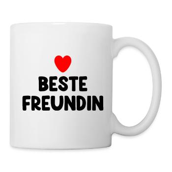 Beste Freundin Herz - Tasse - Weiß - Rechts