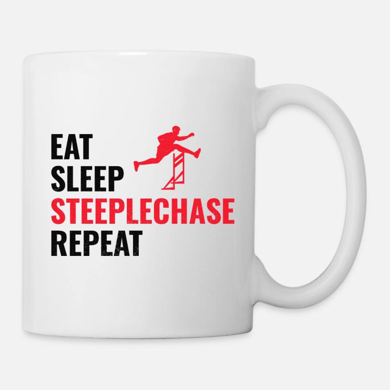 Hindernislauf Hindernislauf Leichtathletik - Tasse - Weiß