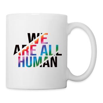 We Are All Human Rainbow Pride CSD - Mug - white - Right