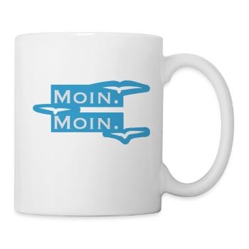 Moin I Norddeutsche Begrüßung - Tasse - Weiß - Rechts