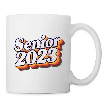 Cadeau de fête de remise des diplômes rétro de la classe senior de 2023 - Mug blanc - blanc - Droite