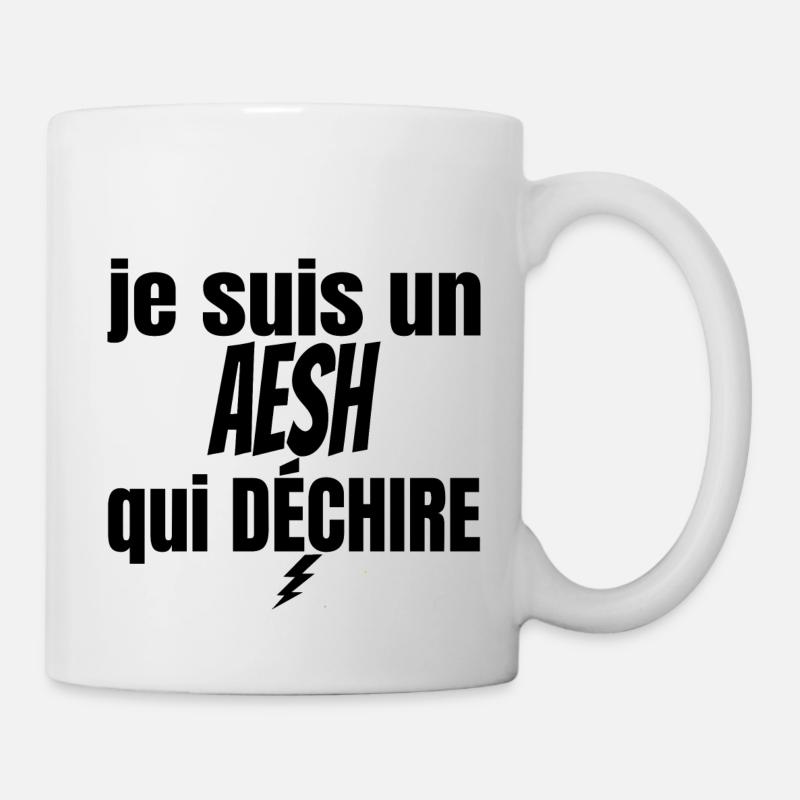 aesh qui déchire - Mug blanc - blanc
