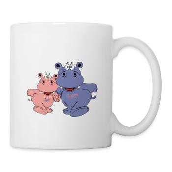 hippopotame amis famille frères et sœurs bébé - Mug blanc - blanc - Droite