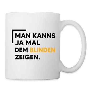 blind sehbeeinträchtigung blindenstock blindheit - Tasse - Weiß - Rechts
