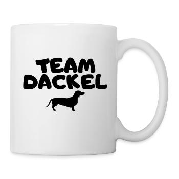 Team Dackel Hundefreund Hundemensch - Tasse - Weiß - Rechts