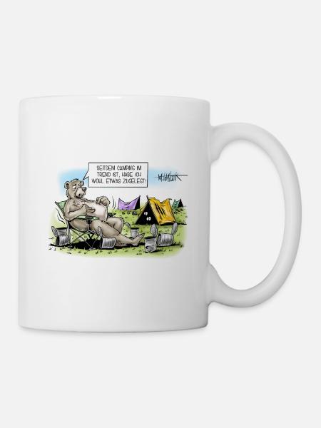 Camping Bär - Tasse - Weiß