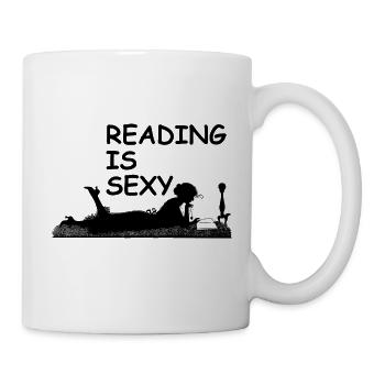 Reading is sexy - Mug - white - Right