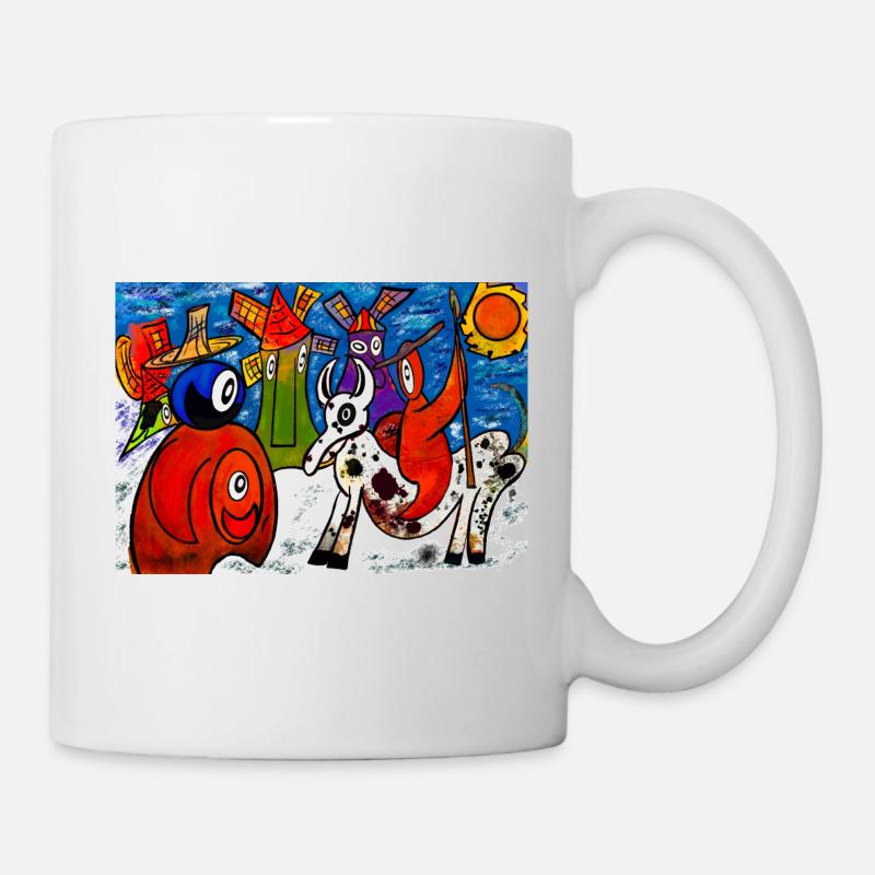 QUIXOTE AND THE CRAZY MILLS - Mug - white