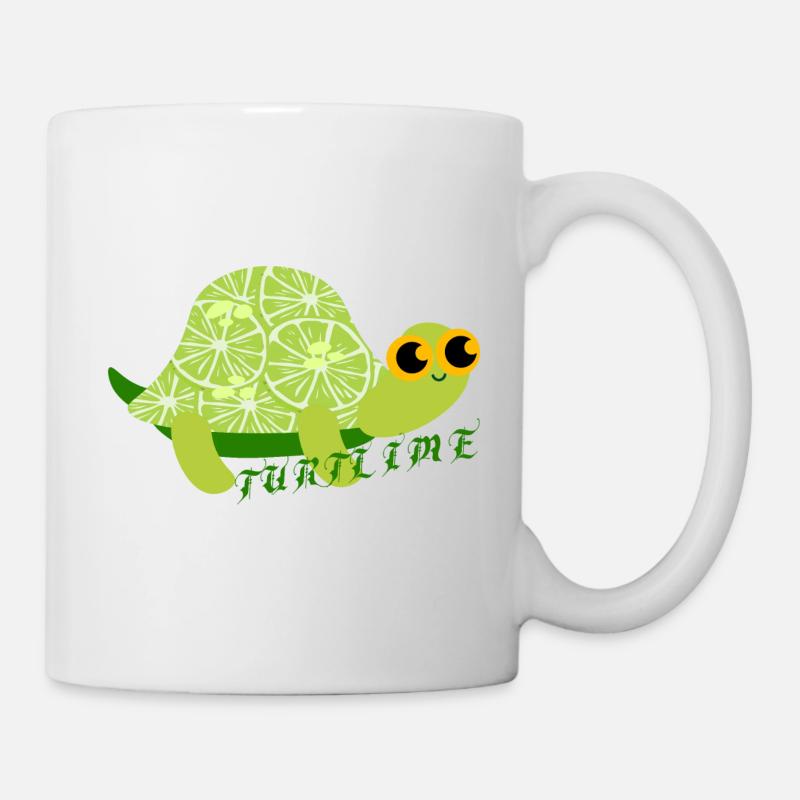 Lime turtle. - Mug - white