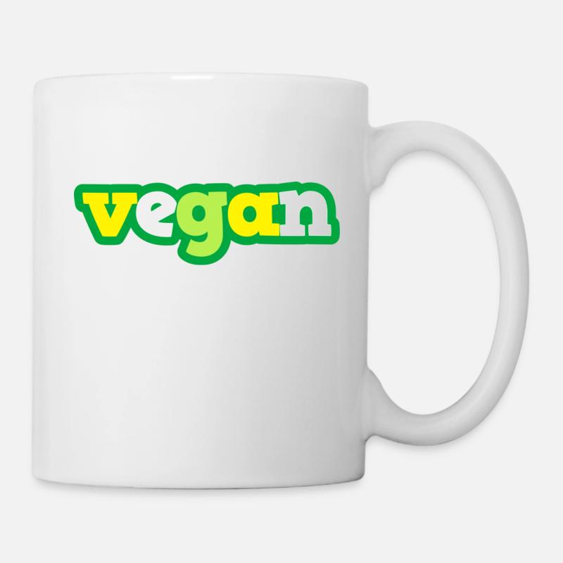 Vert végétalien - Mug blanc - blanc