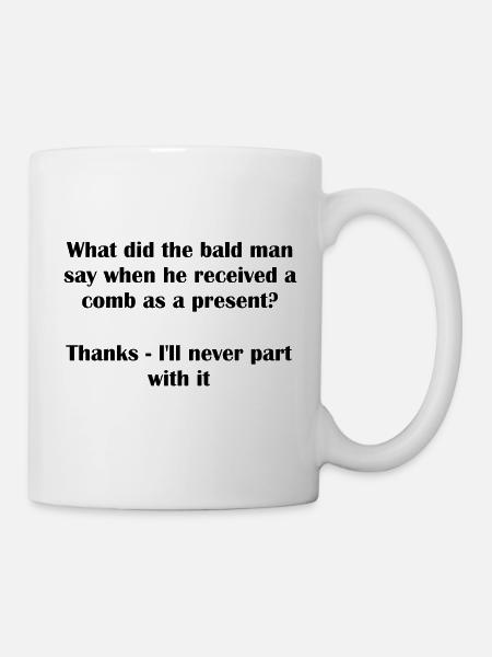 Bald Comb Pun - Mug - white