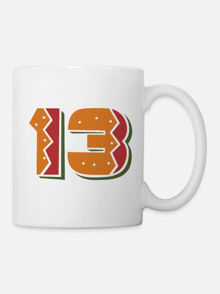 Burger Nummer 13 - 13 Jahre alt Geschenk zum 13. Geburtstag - Tasse - Weiß