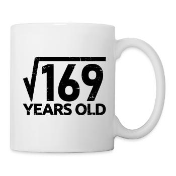 169 Quadratwurzel 13 Jahre alt Lustiger 13. Geburtstag - Tasse - Weiß - Rechts