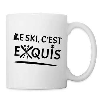 LE SKI, C'EST EXQUIS ! (montagne, hiver)flex - Mug blanc - blanc - Droite