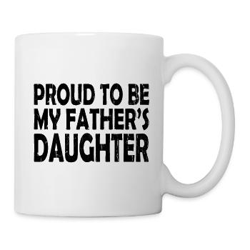 Fière d’être la fille de mon père - Mug blanc - blanc - Droite