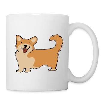 Corgi - Tasse - Weiß - Rechts