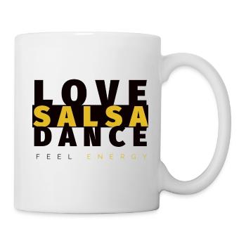 Love Salsa Dance Feel Energy - Tasse - Weiß - Rechts