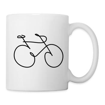 Bike Line Art Drawing - Mug - white - Right