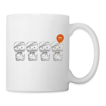 Mignonne momies motif effrayant costume de fantôme - Mug blanc - blanc - Droite