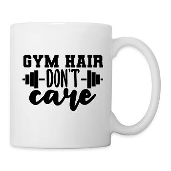 Gym Hair kümmert sich nicht - Tasse - Weiß - Rechts