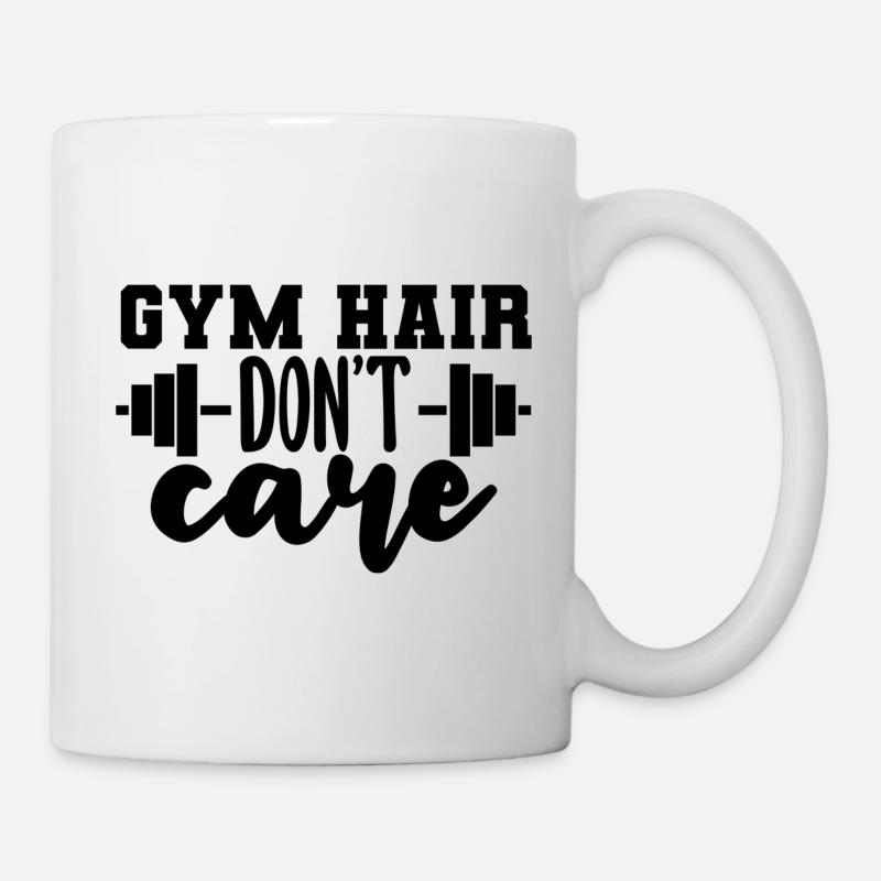 Gym Hair ne s’en soucie pas - Mug blanc - blanc
