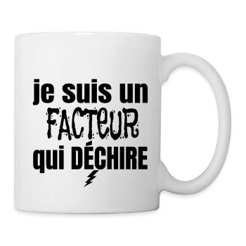 facteur qui déchire - Mug blanc - blanc - Droite