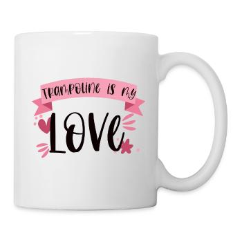 Trampoline is my Love Springen Sport Geschenk - Tasse - Weiß - Rechts