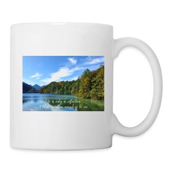 Life is just a reflection - Mug - white - Right