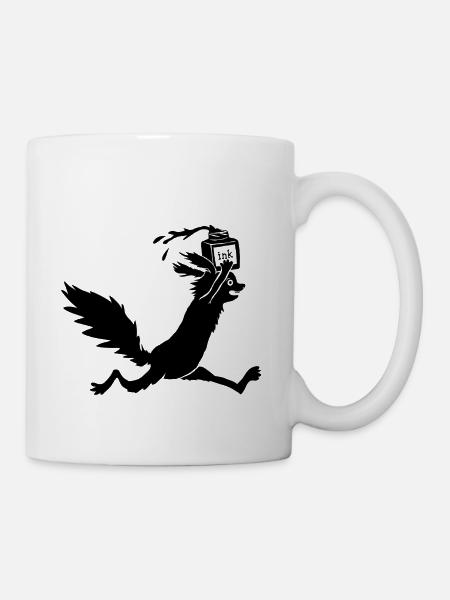 Eichhörnchen Tusche - Tasse - Weiß