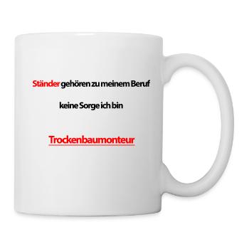 Trockenbaumonteur Shirt - Tasse - Weiß - Rechts