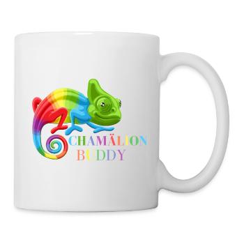 Chamäleon, bunte Chamäleon-Eidechsen - Tasse - Weiß - Rechts