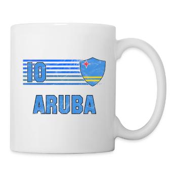 Aruba Fußball Mannschaft - Tasse - Weiß - Rechts
