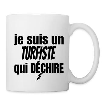 turfiste qui déchire - Mug blanc - blanc - Droite